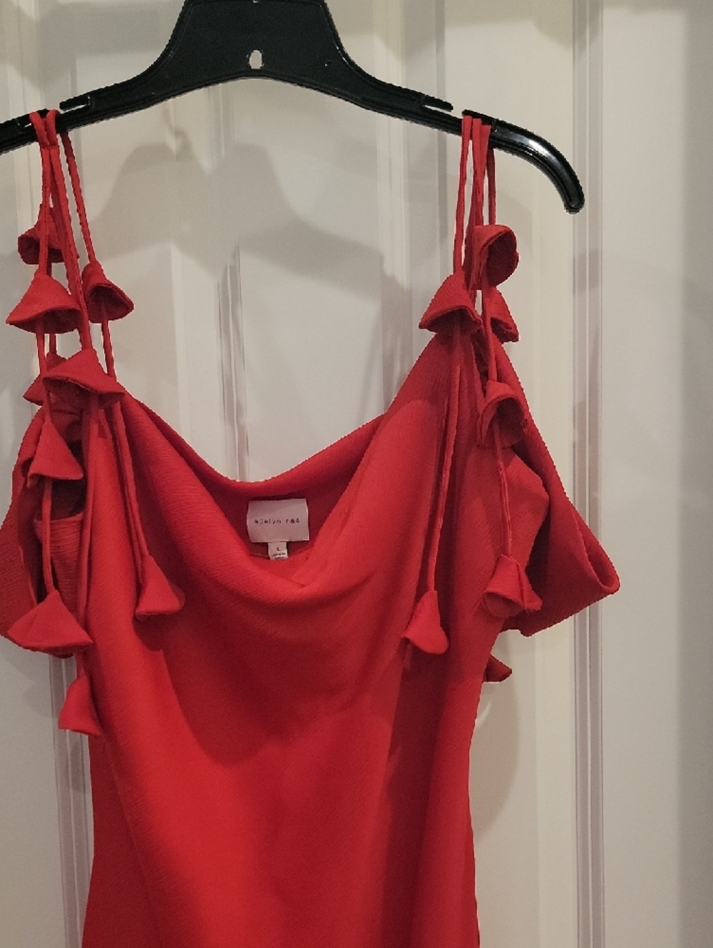 Adelyn Rae Red Ruffle-Strap Maxi Dress - Picture 3 of 7